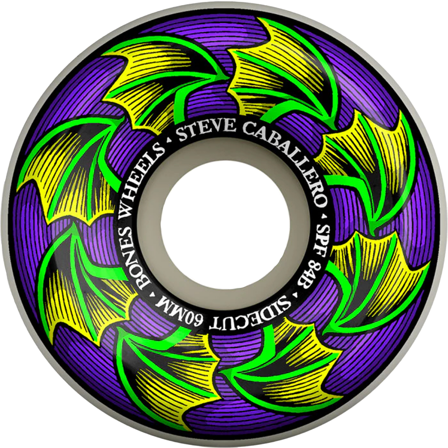 Bones Cab Bat Wings Sidecuts SPF Wheels - 84B 60mm