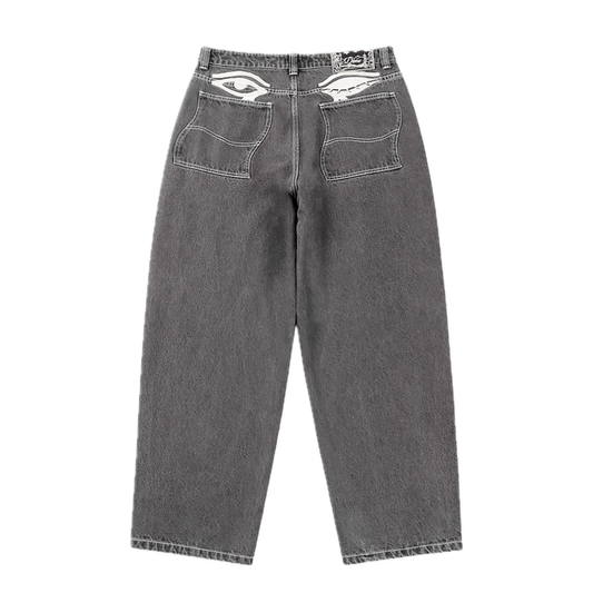 Dime Baggy Wink Denim Pants - Faded Black