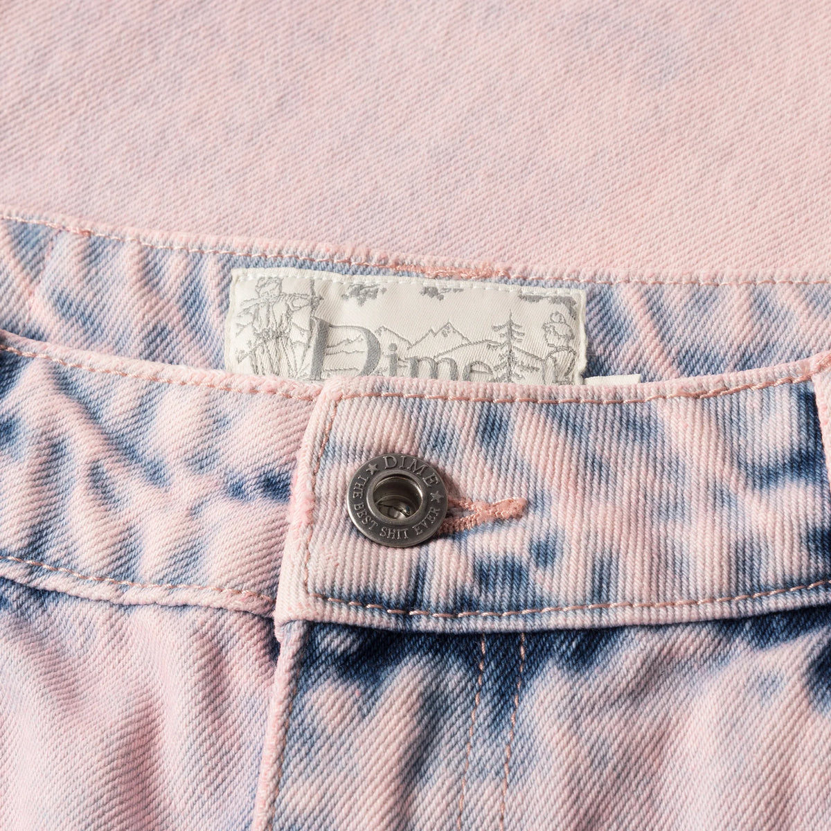 Dime Classic Baggy Denim Pants Overdyed Pink – moceanskate