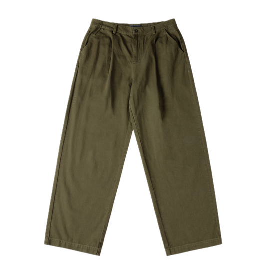 Dime Baggy Chino Pants - Forest Green