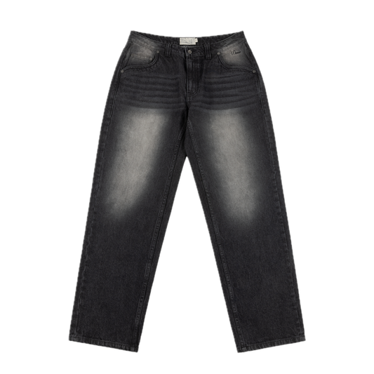 Dime Relaxed Denim Pants - Sandblasted Black