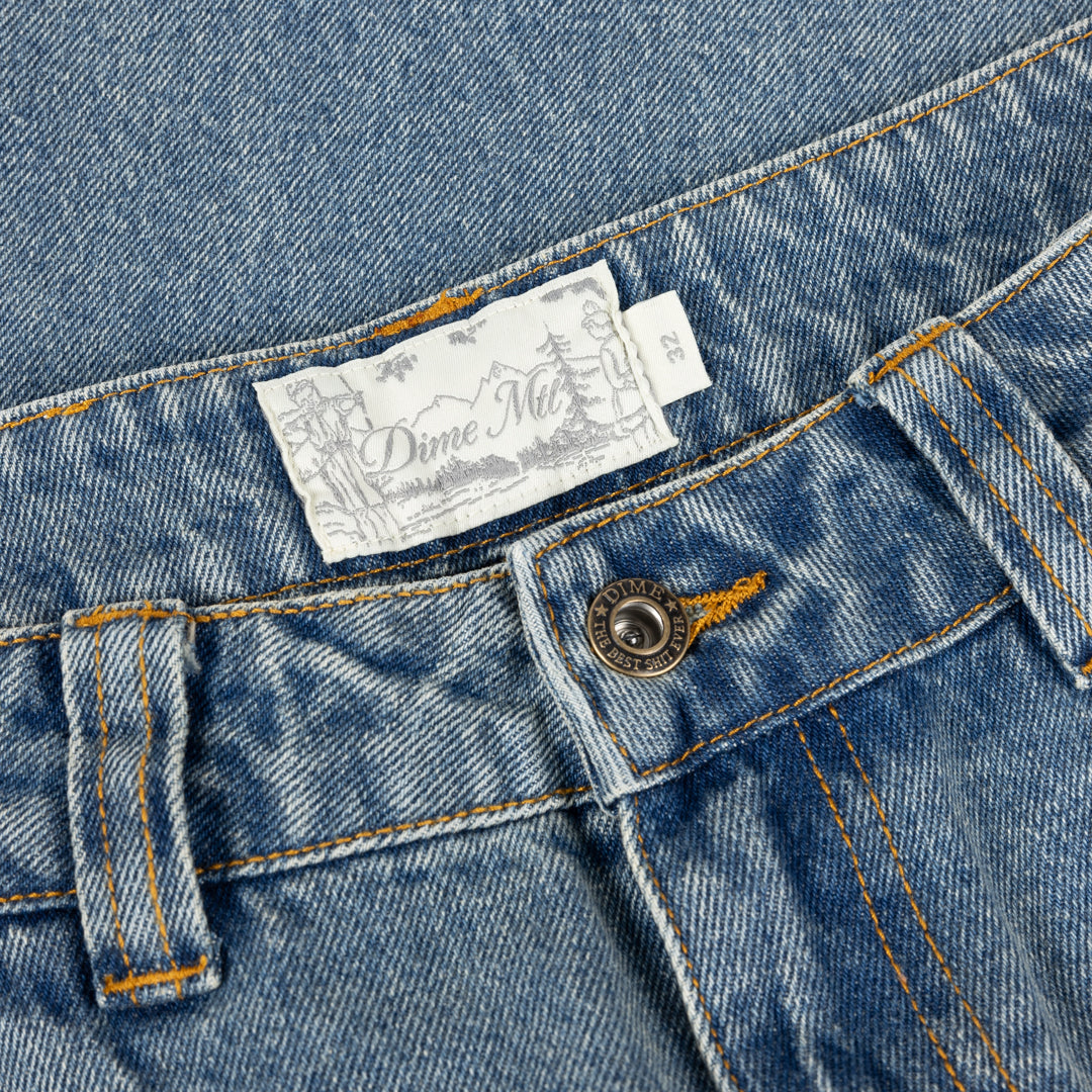 Dime Relaxed Denim Pants - Sandblasted Indigo