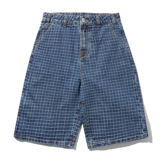 Butter Goods Big Grid Denim Shorts - Indigo