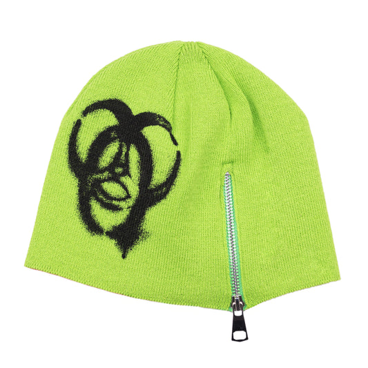 Carpet Company Biohazard Zip Beanie - Green