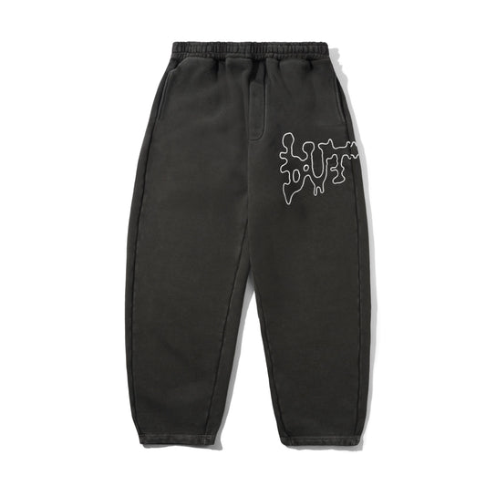 Butter Goods Blotch Fleece Pants - Washed Black