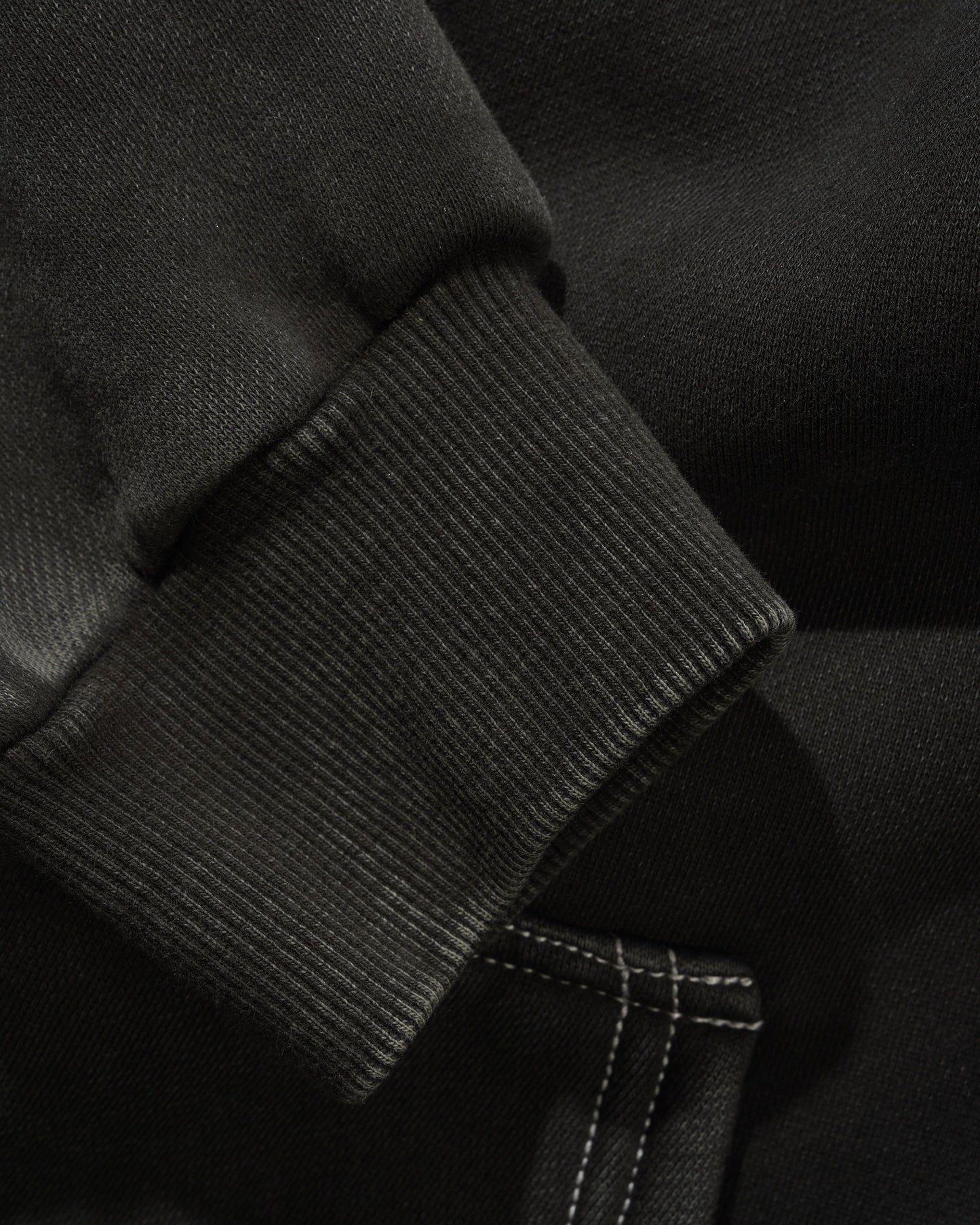 Butter Goods Blotch Zip-Thru Hoodie - Washed Black