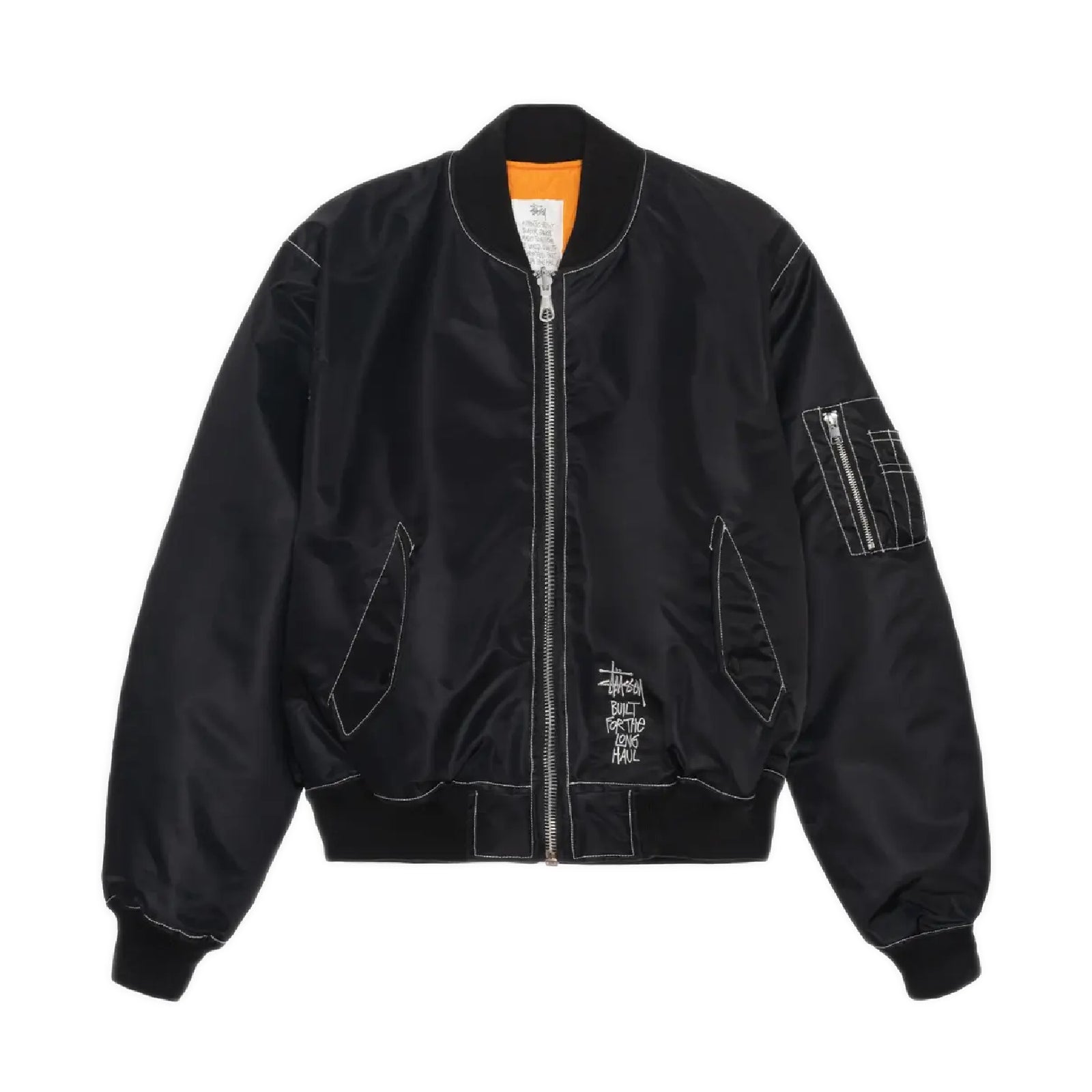 ジャケット・アウター STUSSY BUILT REVERSIBLE BOMBER JACKET M Stussy Built Reversible Bomber Jacket - Black – Ninetimes