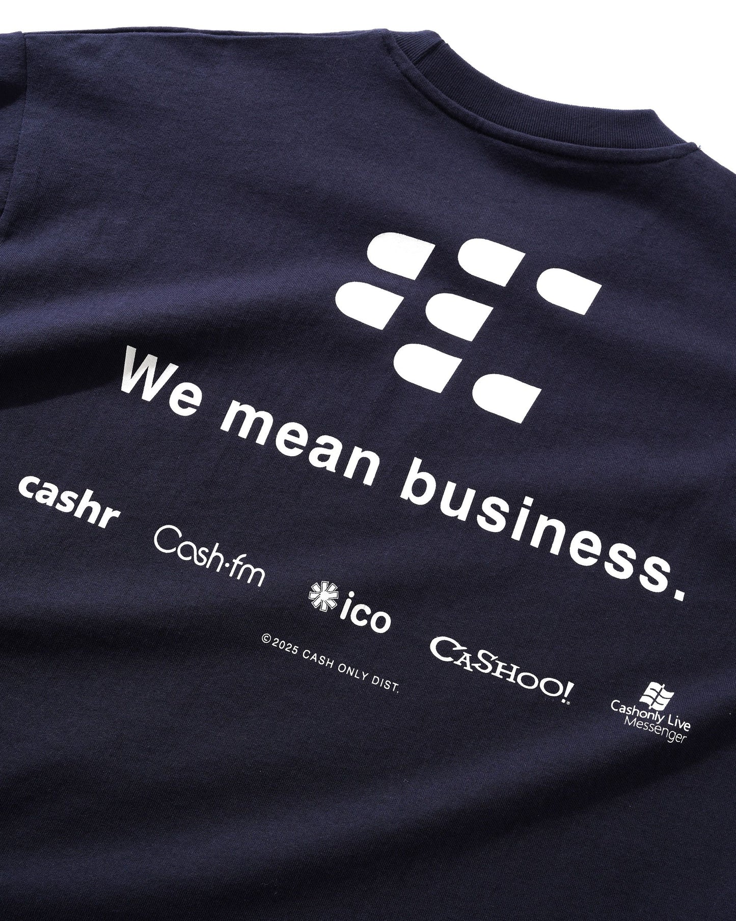 Cash Only Business Tee - Navy
