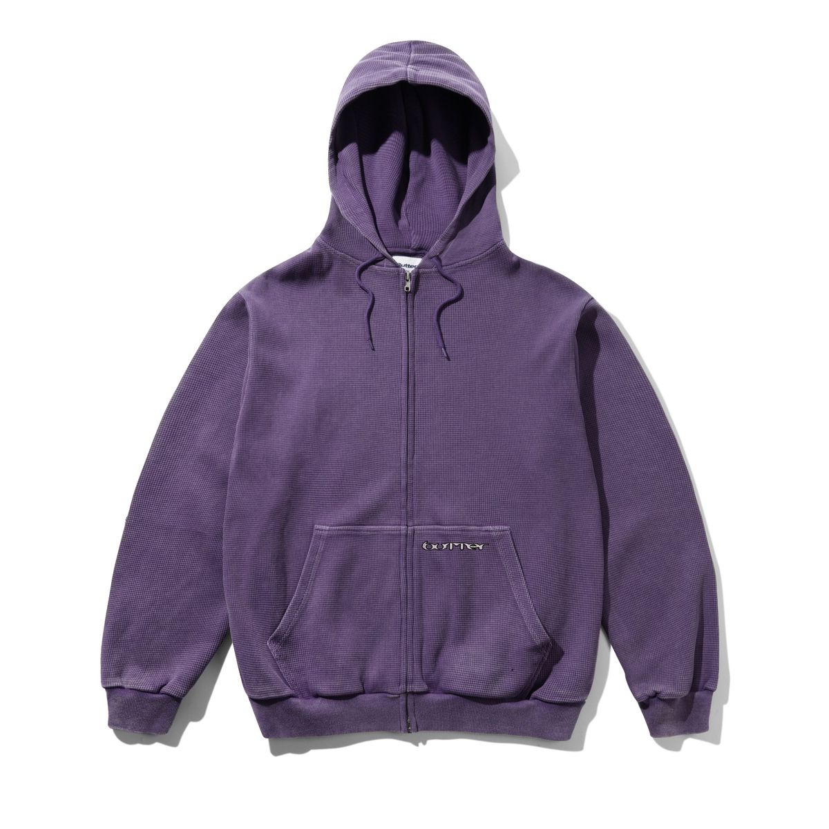 Butter Goods Waffle Zip-Thru Hoodie - Urchin Overdye