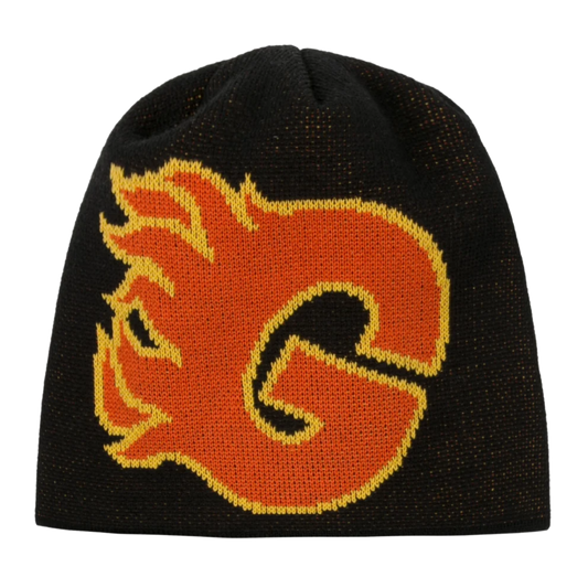 Classic Grip Flames Beanie - Black