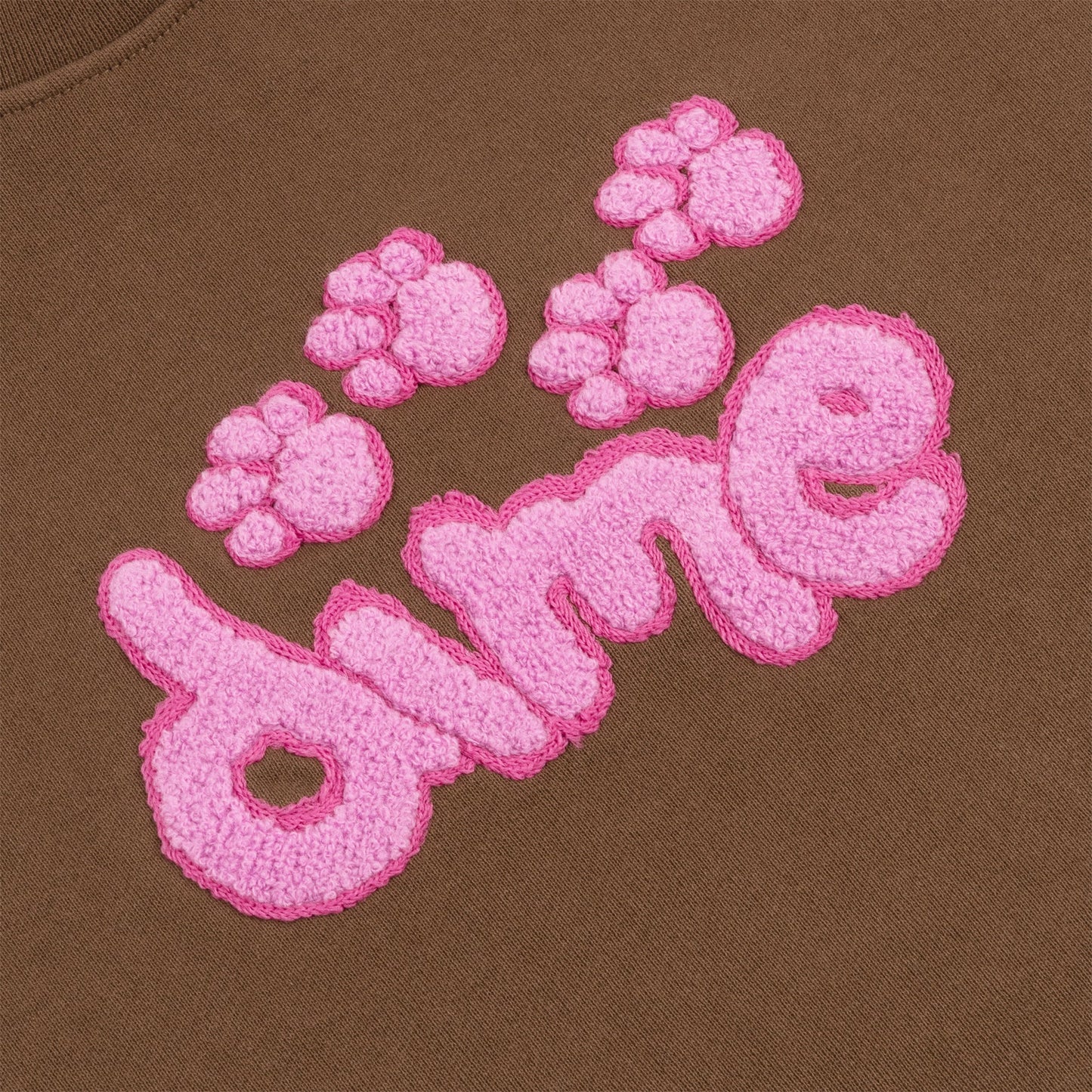 Dime Pawz Chenille Crewneck - Brown