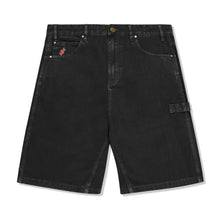 Load image into Gallery viewer, Cash Only Records Denim Shorts - Black