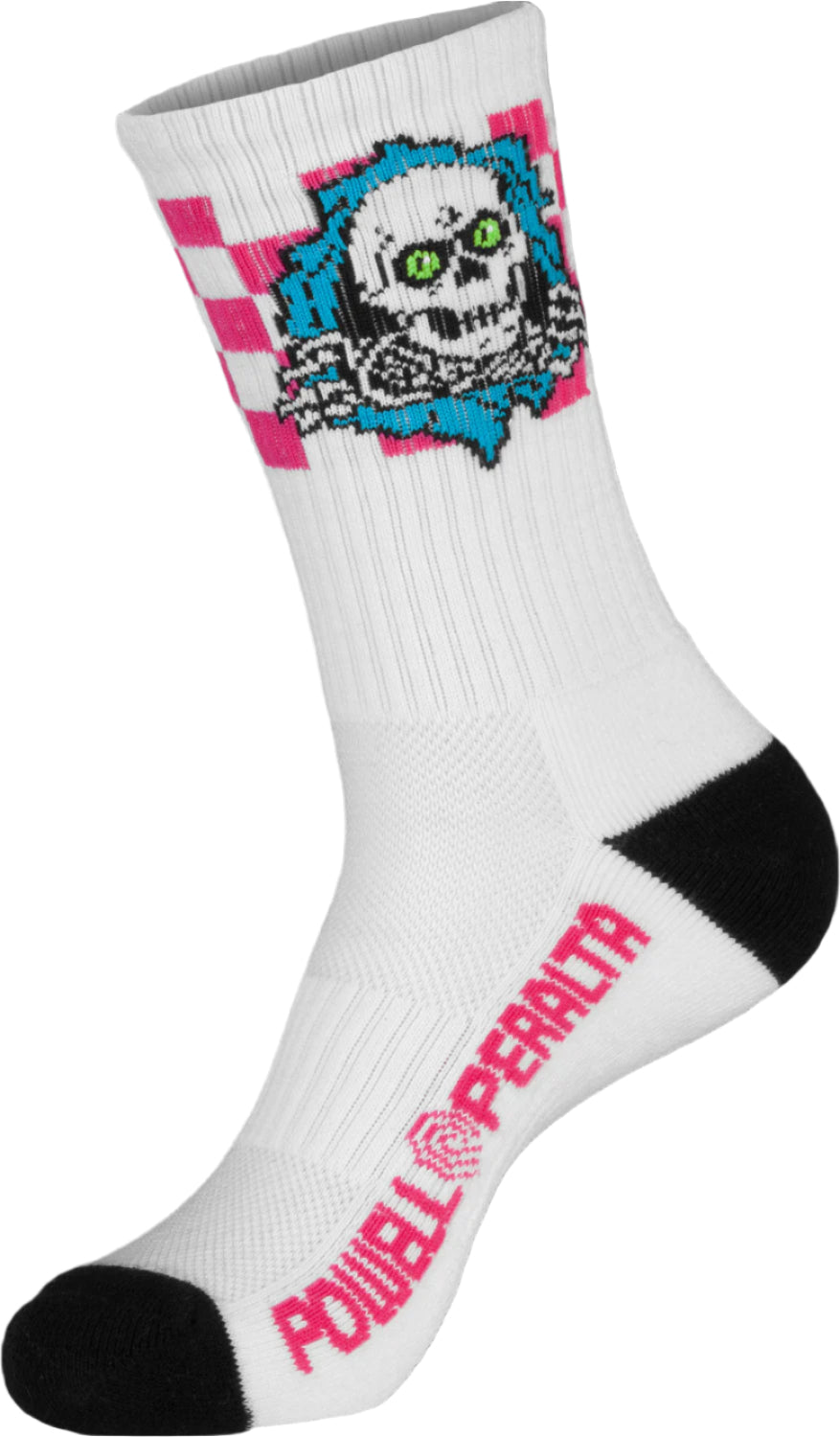 Powell-Peralta Ripper Checker Stripes Socks - Blue/Pink/White