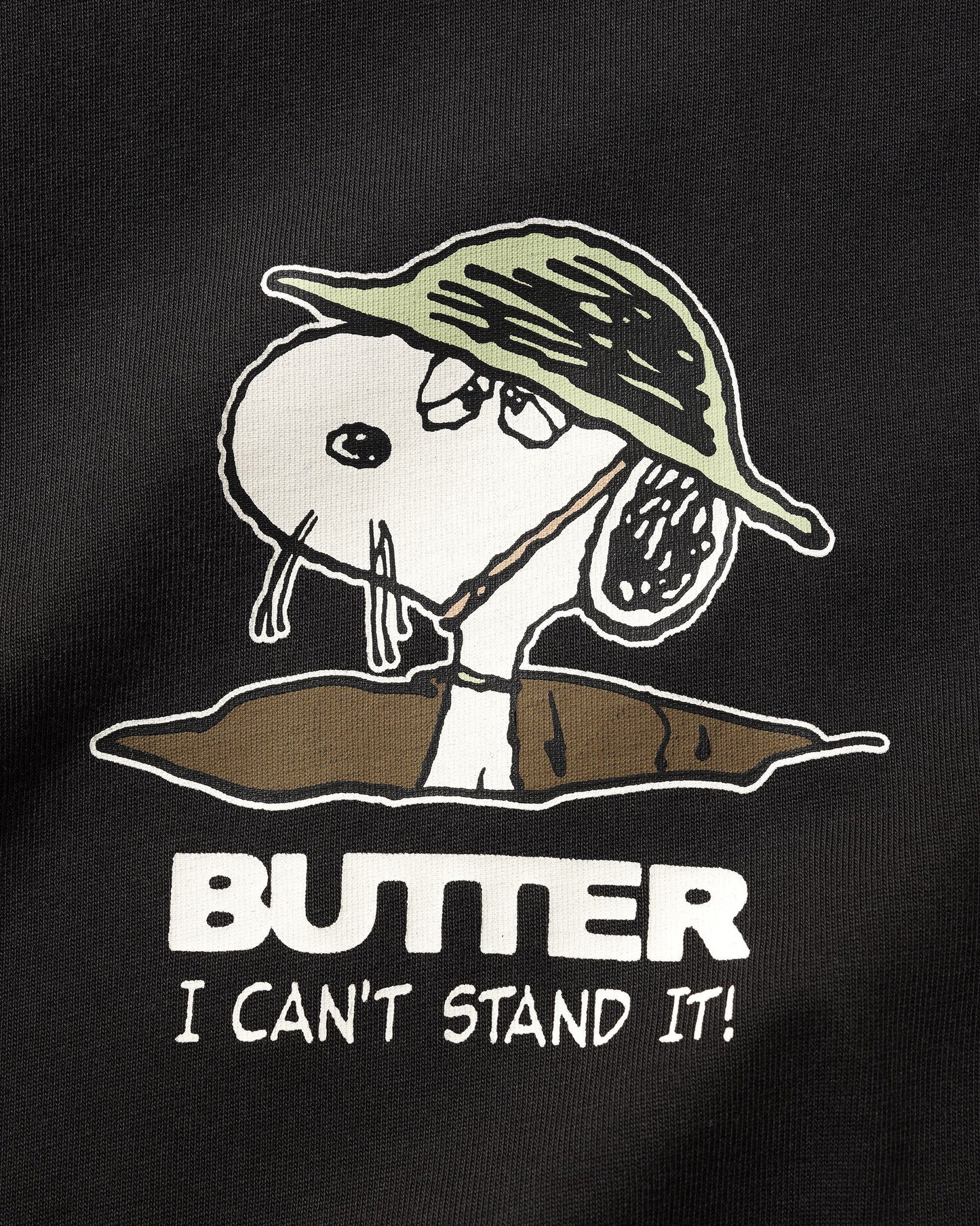 Butter Goods x Peanuts Can't Stand It Tee - Washed Black
