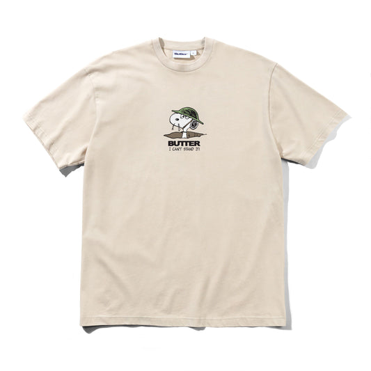 Butter Goods x Peanuts Can't Stand It Tee - Washed Sandstone