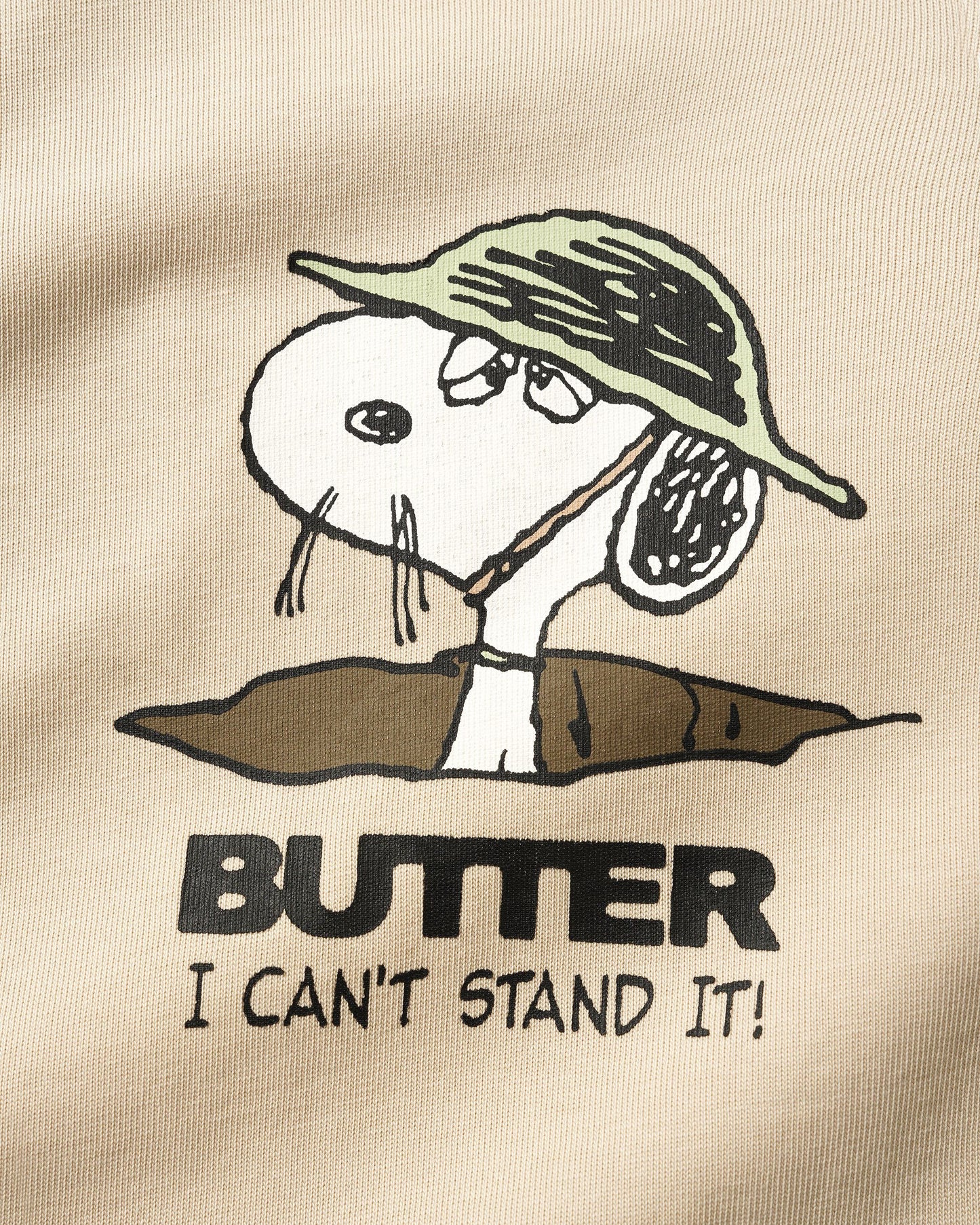 Butter Goods x Peanuts Can't Stand It Tee - Washed Sandstone