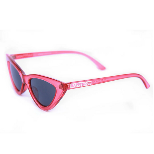 Happy Hour Space Needle Sunglasses - Clear Red