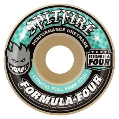 Spitfire Formula Four Conical Full Wheels - 97D 54mm Natural