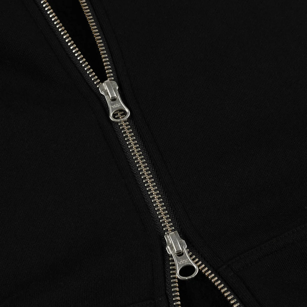 Dime Cursive Zip Hoodie - Black/Black