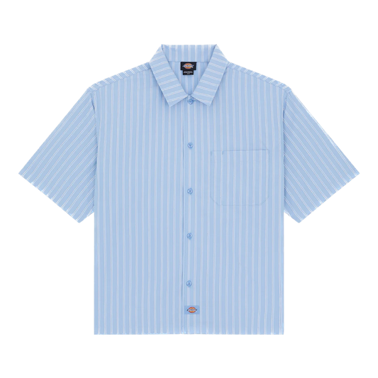 Dickies Venedocia Short Sleeve Stripe Shirt - Endless Sky