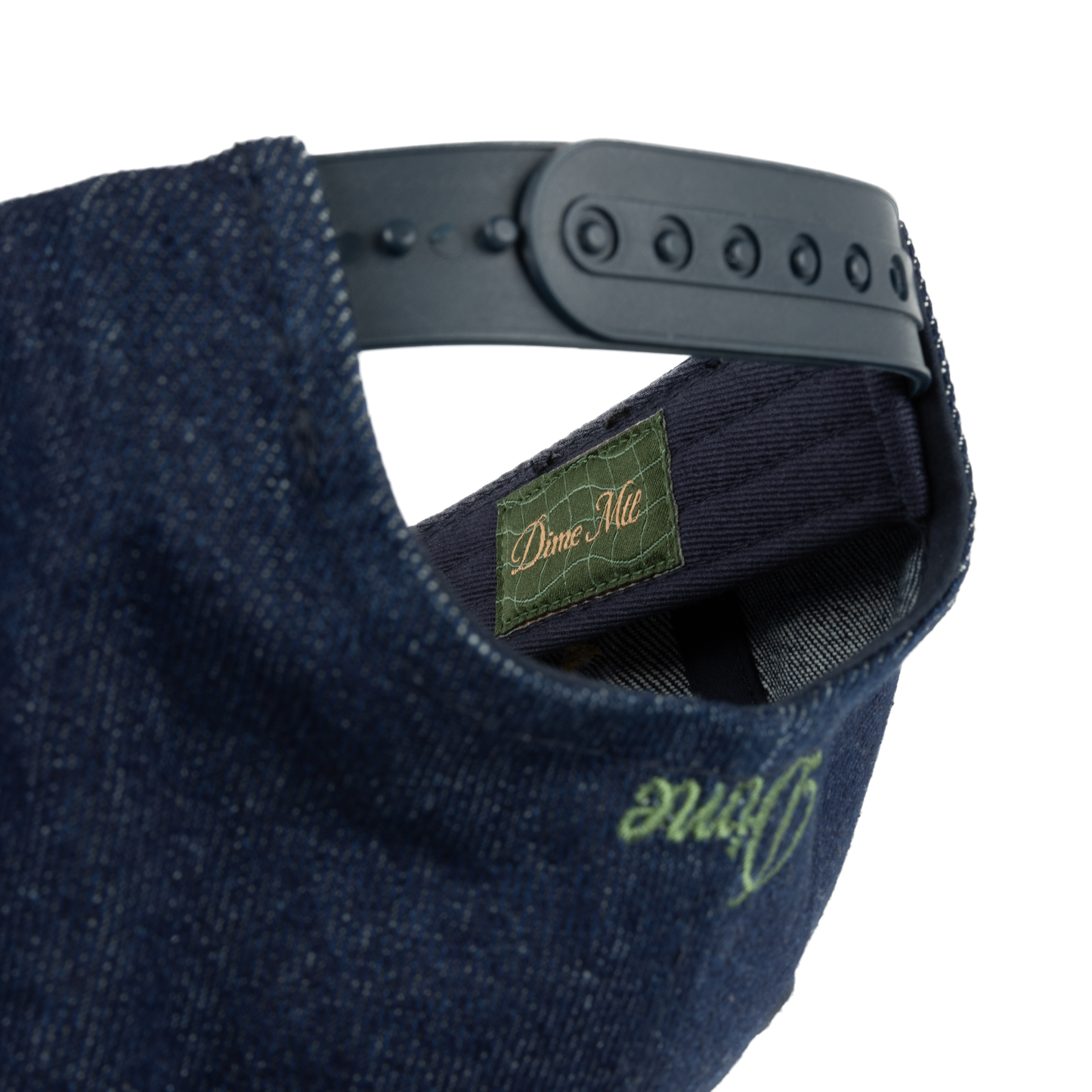 Dime Cursive D Full Fit Cap - Indigo Denim