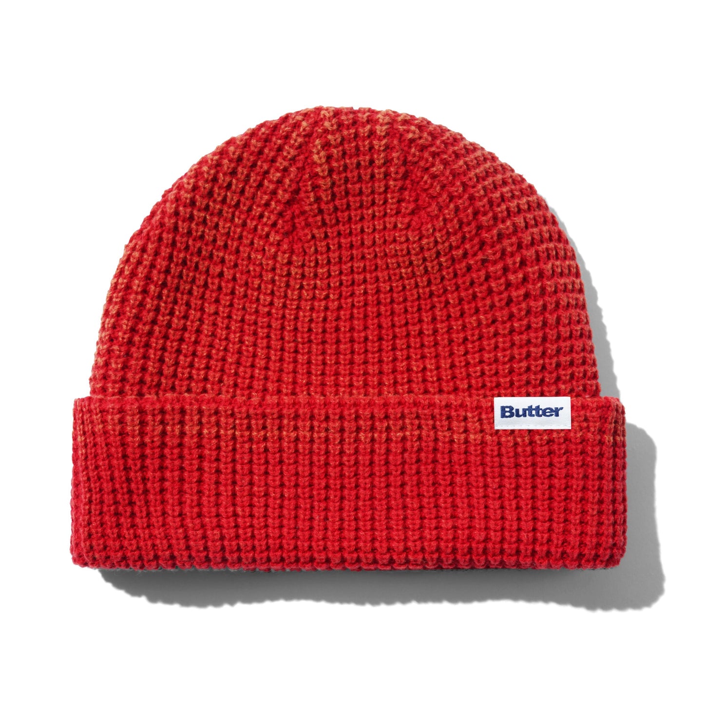 Butter Goods Distress Waffle Beanie - Red