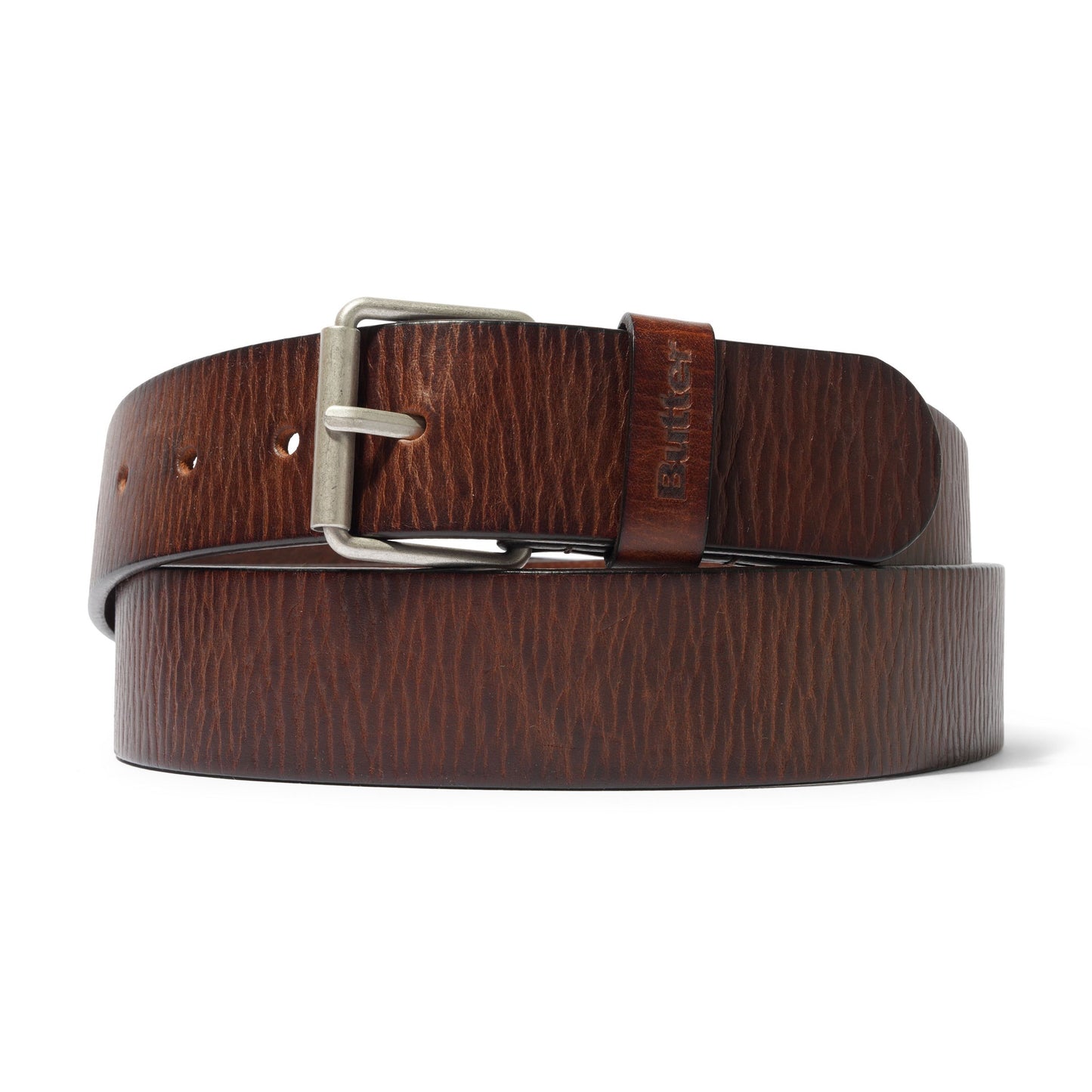 Butter Goods Distressed Leather Belt - Brown
