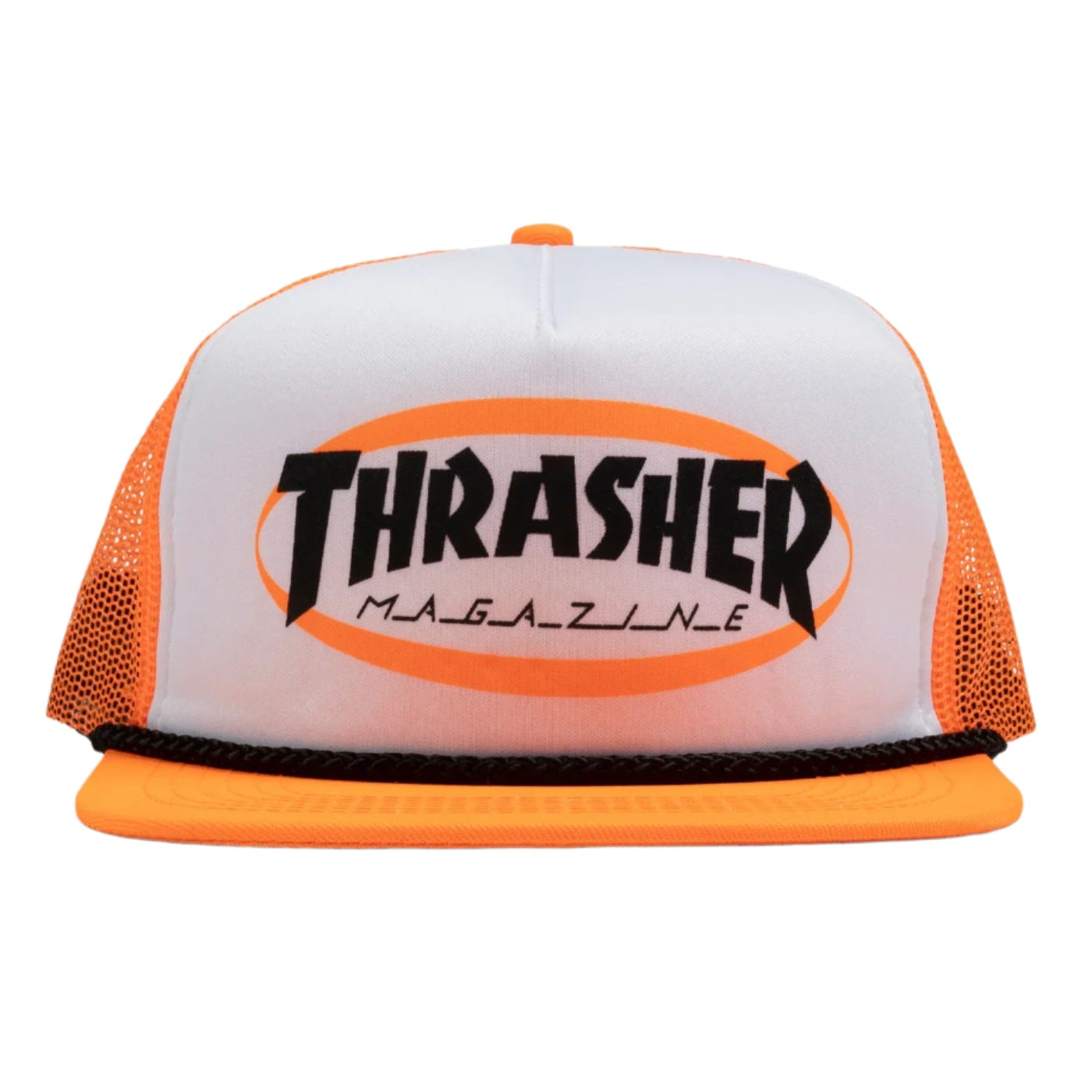 Thrasher Ellipse Mag Logo Rope Trucker Hat Orange – Ninetimes