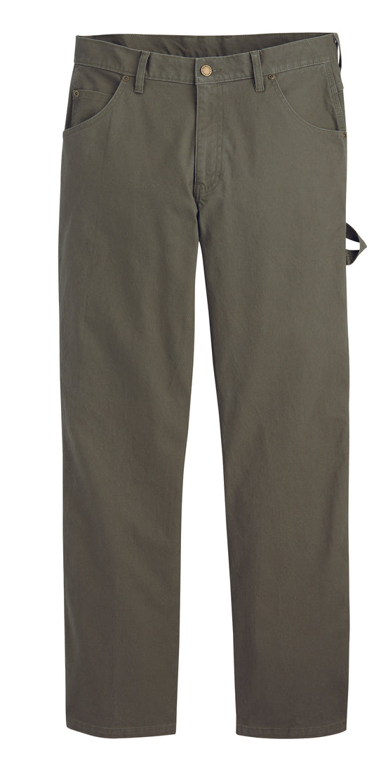 Dickies Relaxed Fit Duck Carpenter Pants - Rinsed Moss Green