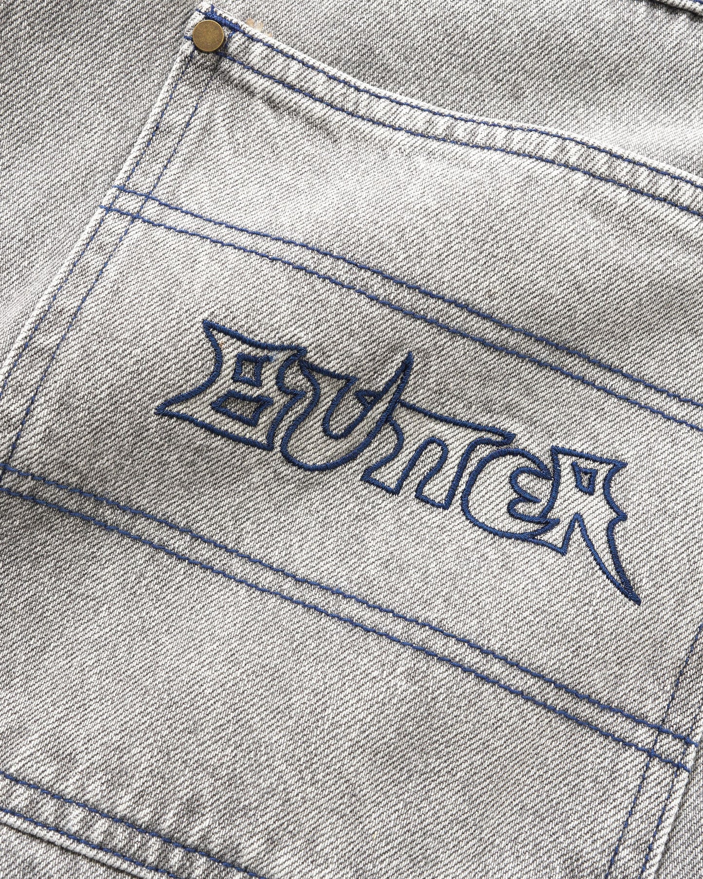 Butter Goods Encounter Denim Shorts - Washed Soft Grey