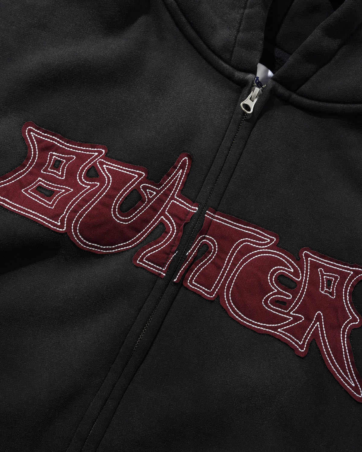 Butter Goods Encounter Zip Hoodie - Washed Black