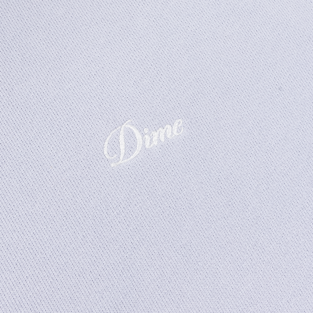 Dime Cursive Small Logo Hoodie - Gray Lavender