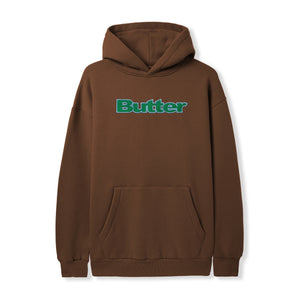 Butter Goods Felt Logo Applique Hoodie - Brown