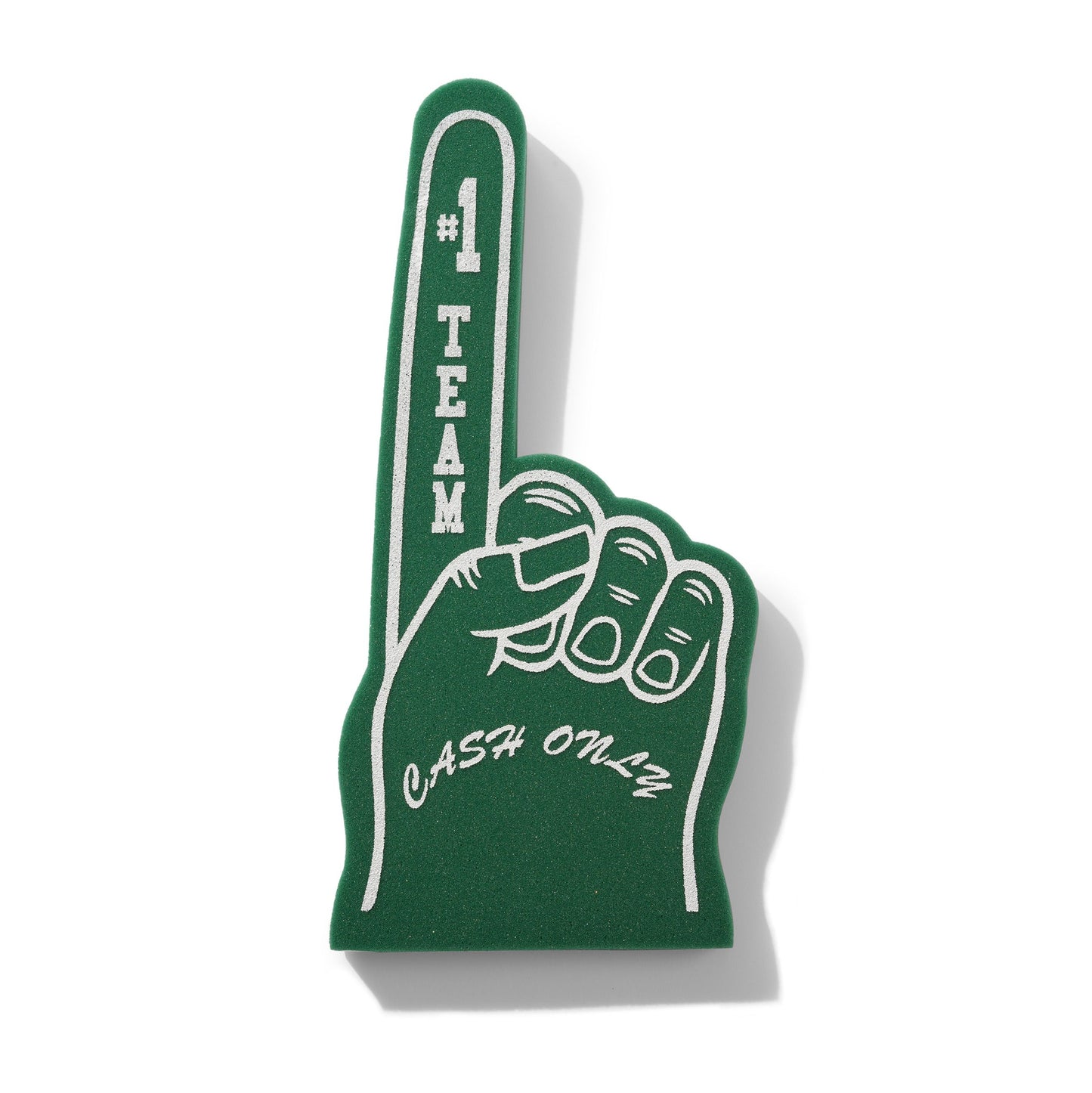 Cash Only Foam Finger - Green