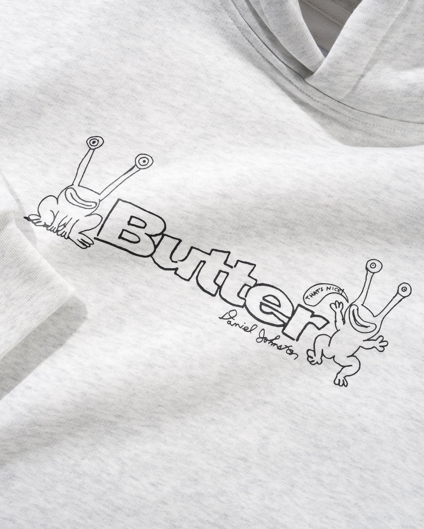 Butter Goods x Daniel Johnston Frog Logo Pullover Hood - Ash