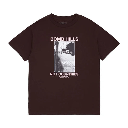 GX1000 Bomb Hills Not Countries Tee - Brown/Rose