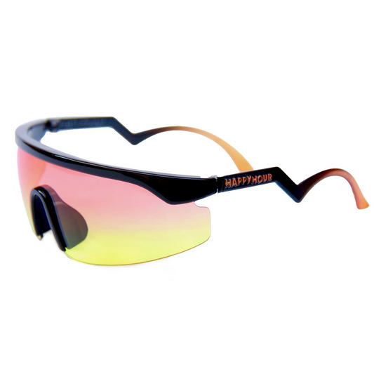 Happy Hour Accelerator Sunglasses - Black/Orange/Yellow Fade