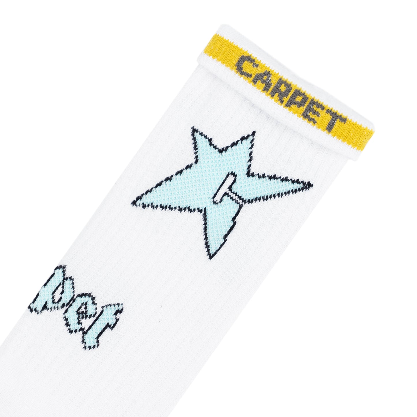 Carpet Company C-Star Glow In The Dark Sock - White