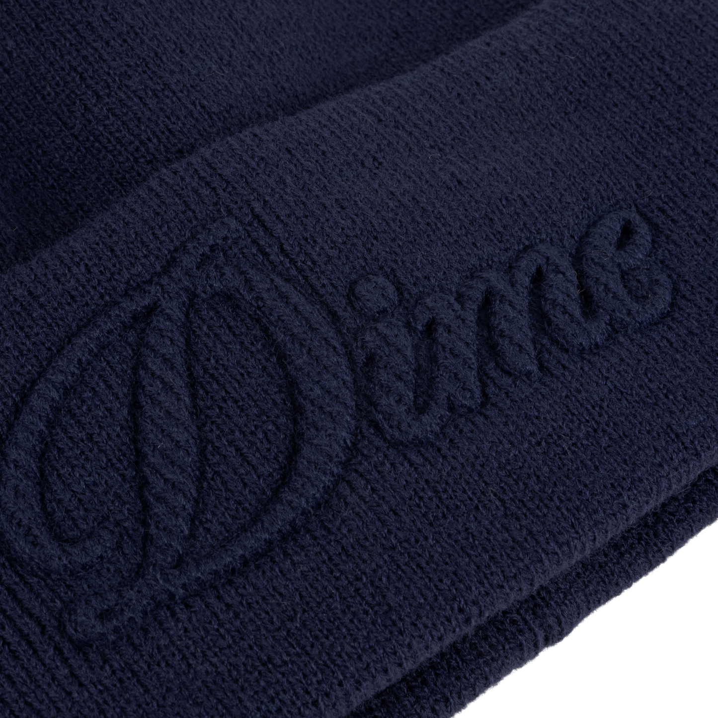 Dime Cursive Fold Beanie - Navy