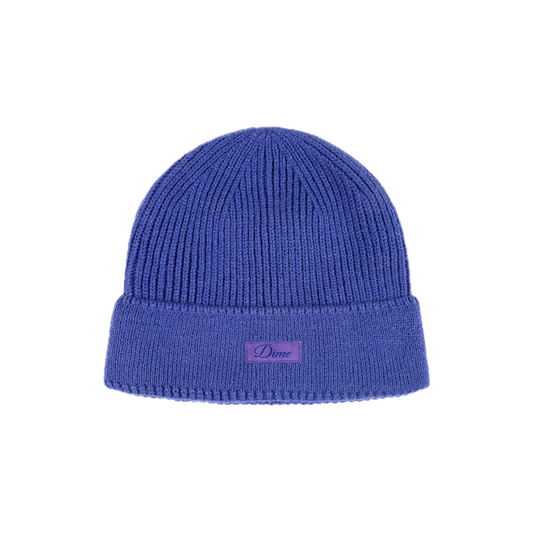 Dime Cursive Rib Beanie - Purple