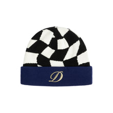 Load image into Gallery viewer, Dime D Checkered Cuff Beanie - Black