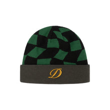 Load image into Gallery viewer, Dime D Checkered Cuff Beanie - Forest Green