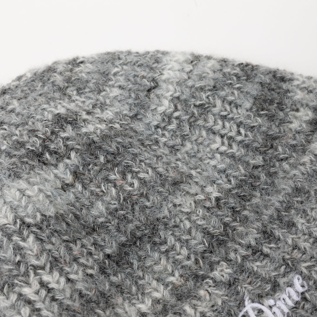 Dime Fuzzy Fold Beanie - Charcoal Multi