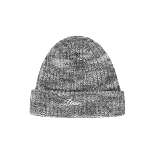 Dime Fuzzy Fold Beanie - Charcoal Multi