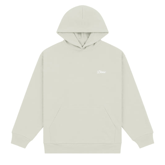 Dime Cursive Small Logo Hoodie - Charcoal Moss