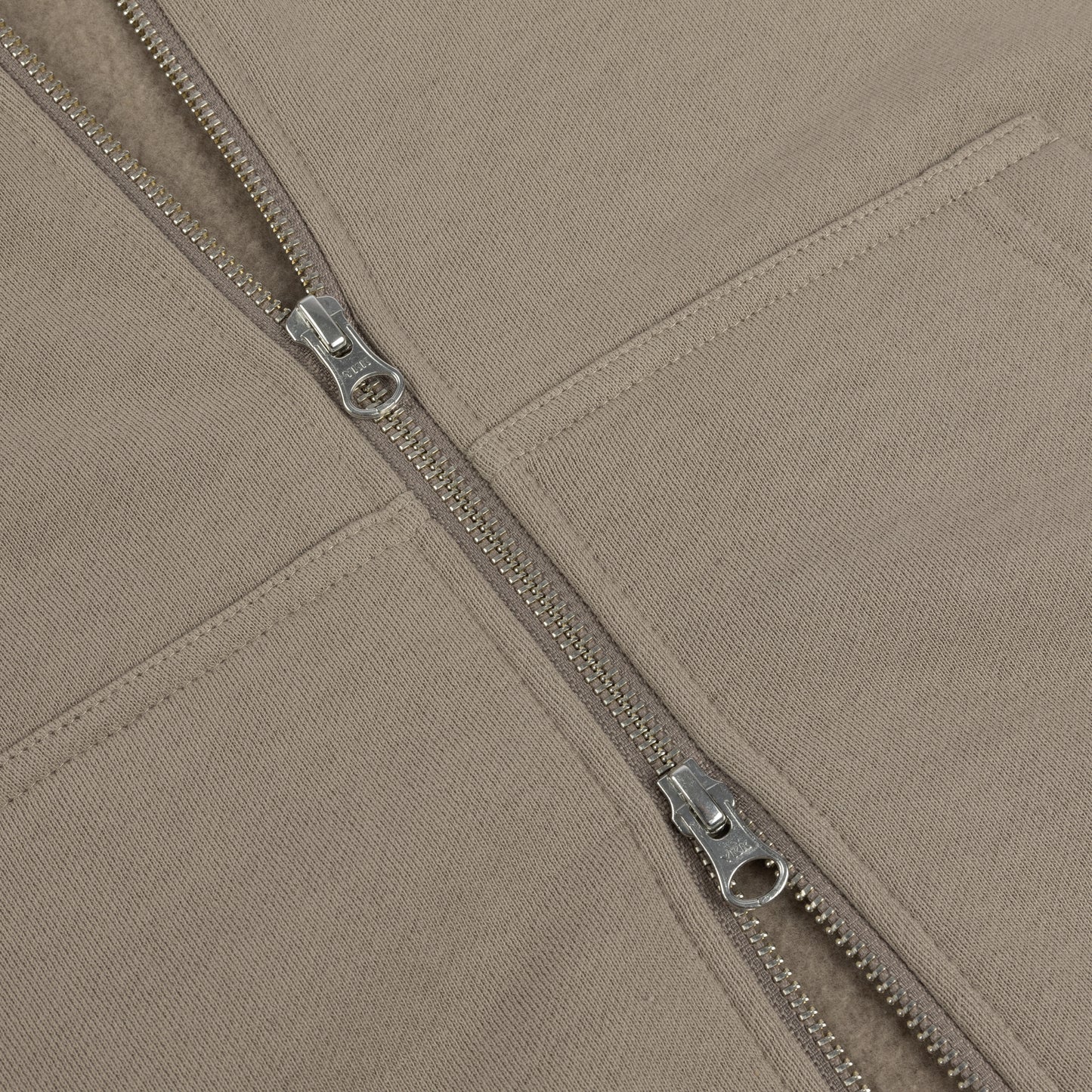 Dime Cursive Small Logo Zip Hoodie - Driftwood
