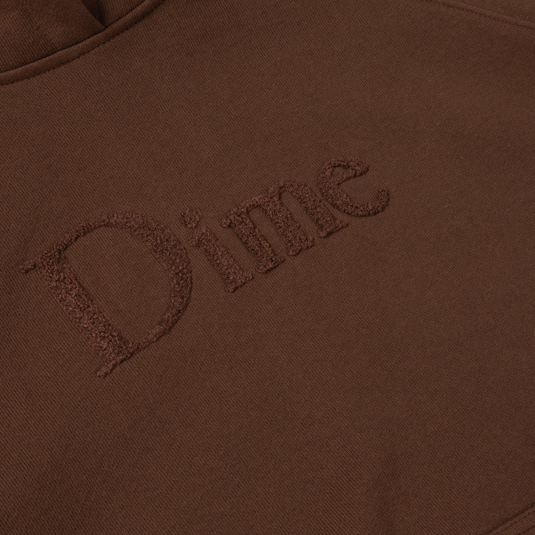 Dime Classic Logo Hoodie - Dark Brown