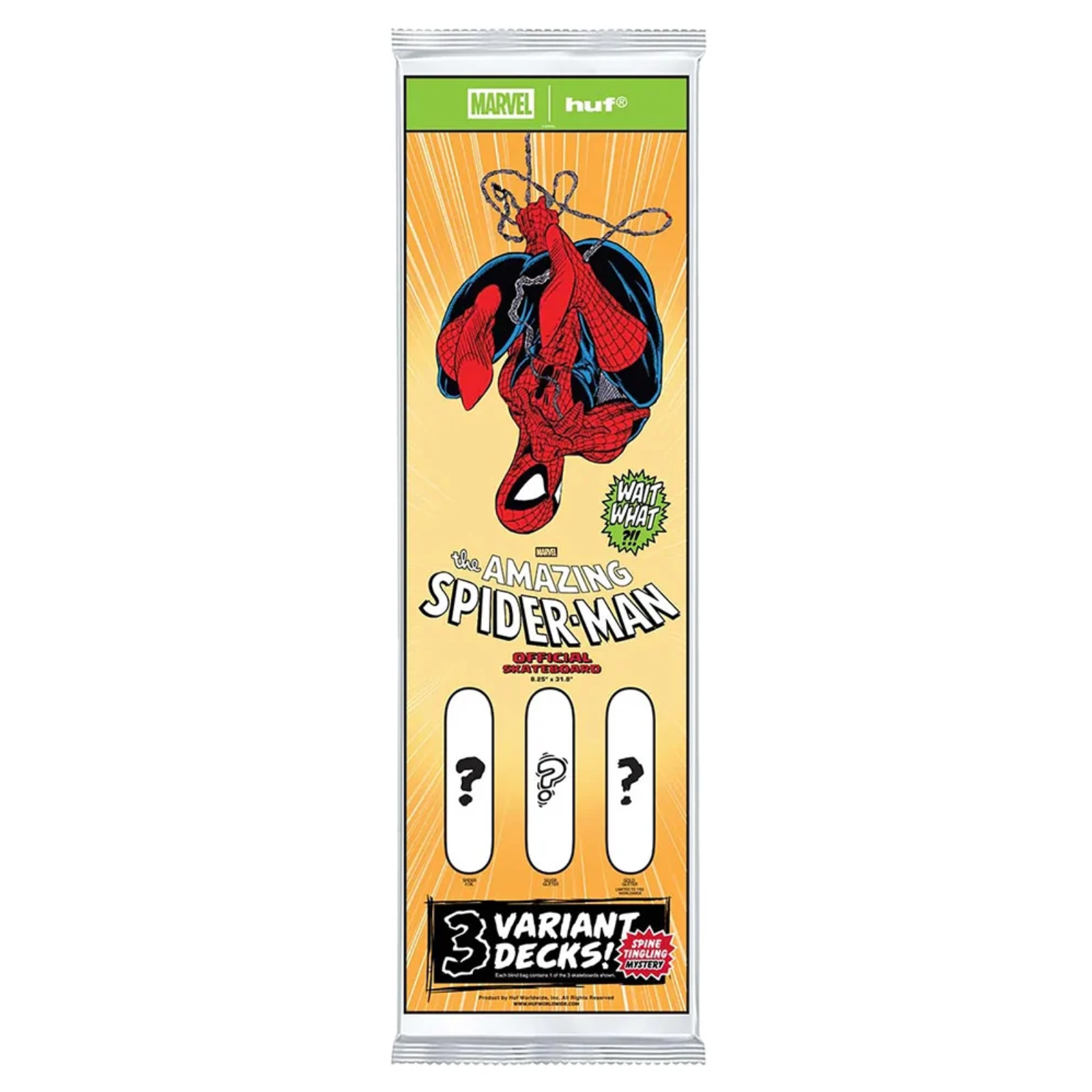 Huf x Marvel Spiderman 321 Blind Bag Deck - 8.25 – Ninetimes Skateshop