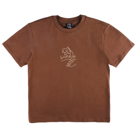 Humble NYC Flower Logo Tee - Brown
