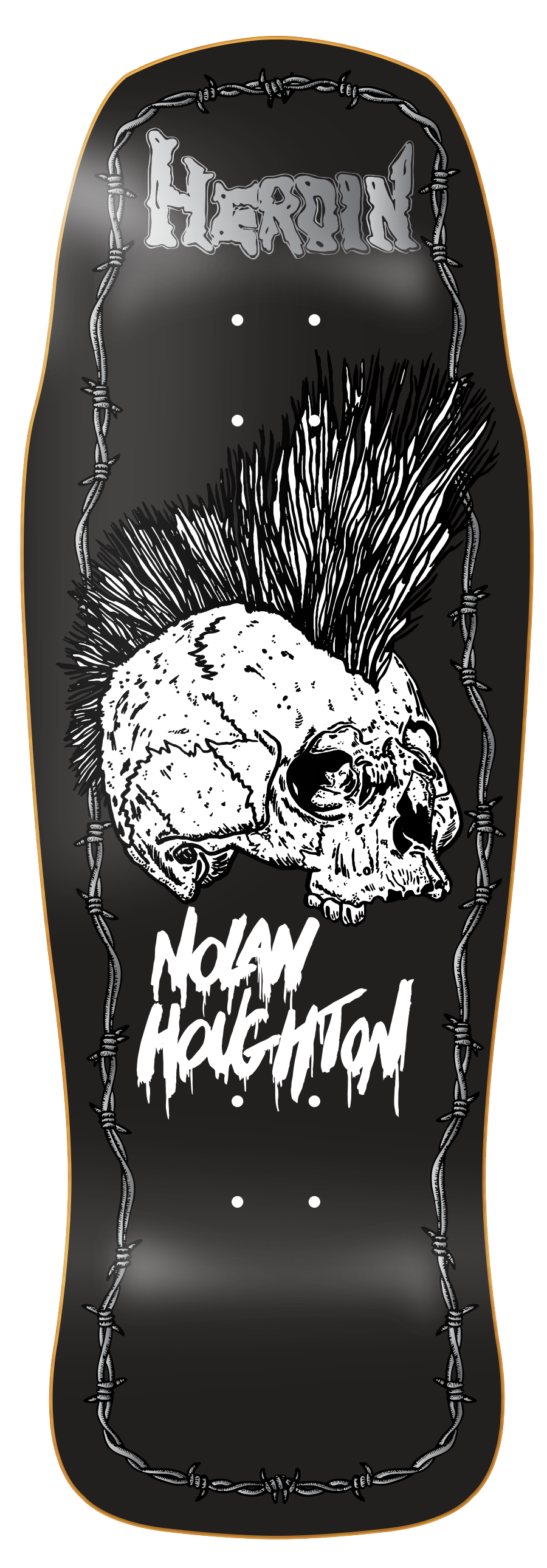 Heroin Nolan Houghton K02 Skull Deck - 10.25